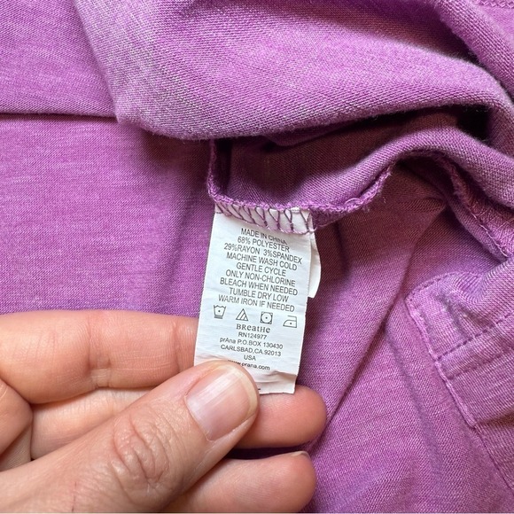 Prana women's purple stretch t-shirt collared dress size‎ large - Picture 4 of 5